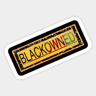 Black Owned Stamp Sticker